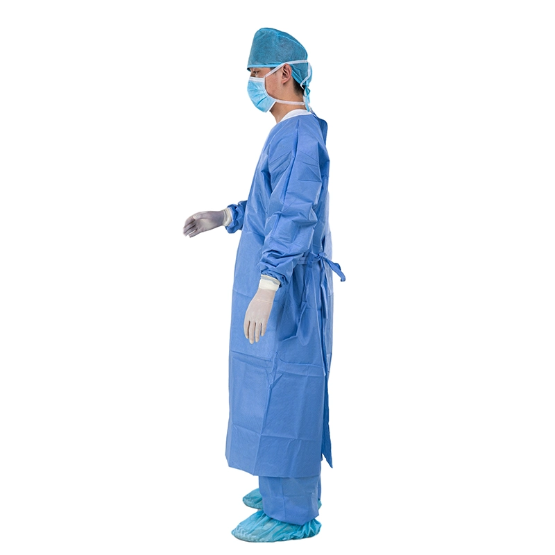 Non Woven Doctor Nurse Medical Surgical Gown Manufacturer Supply Disposable Sterile Standard Hospital Clothes