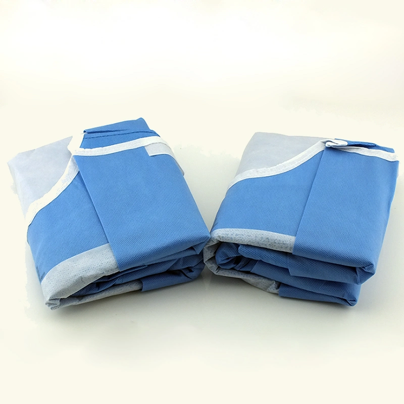 Non Woven Doctor Nurse Medical Surgical Gown Manufacturer Supply Disposable Sterile Standard Hospital Clothes