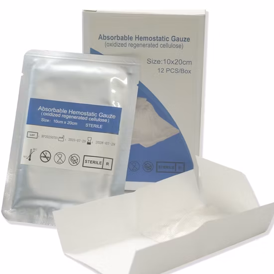 Wundversorgungsverband Resorbierbare blutstillende Gaze zur Blutstillung mit regeneriertem Zellulosematerial